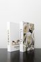 2-Piece Decorative Book Box with White Gilding & White Rose Theme