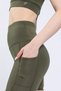 Spocket Khaki Pocketed High Waist, Firming Yoga Shorts Tights 6" - 4