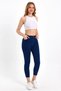 Aliss Women's Custom High Fit Flexible Navy Blue Lycra Skinny Leg Denim Jeans - 2