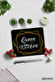 Glass Cutting Board - Glass Cutting Table| Queen Of The Kitchen - Black| 29cm X 34cm