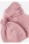 Baby Girl Scarf Beanie Glove Set Pink 10535 - 2