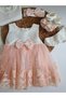 Baby Girl 0-6 Months Wedding Dress Set of 5 Mevlütluk Set Lace Dress - 6