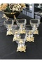 Avangard Cast Footed 6 Pieces Gilded Square Salad Magnolia Pudding Bowl Presentation Bowl
