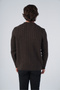 Brown Men's Execution Hair Basket Knit Crew Neck Knitwear Wool Sweater - 3