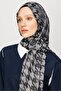 Houndstooth Pattern Shiny Jacquard Shawl - 5