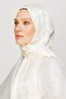 Houndstooth Pattern Shiny Jacquard Shawl - 4