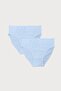 Women's White 2 Pack Modal Narrow Fit Intermediate Waist Slip Panties 187 - 4