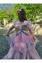 Children's Evening Dress with Angel Wings and Pink Tail