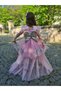 Children's Evening Dress with Angel Wings and Pink Tail - 8