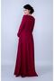 Round Neck Long Sleeve Woven Fabric Drawstring Waist Belted Pocket Maxi Length Invitation & Evening Dress - 8