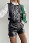 Laser Cut Leather Vest Special Design - 6