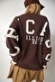 Women's Brown Printed Oversize Sweatshirt HF00440 - 4