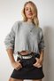 Women's Gray Ripped Detailed Knitwear Sweater Kİ00094 - 3