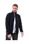Unisex Navy Blue Bato Collar Full Zip 3 Pocket Outdoor Fleece Jacket - 2