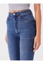 Xside Dark Blue High Waist Straight Fit Women's Jean Pants - 5
