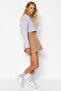 Camel Pleated Woven Shorts Skirt TWOAW24SR00014 - 3