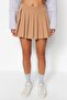 Camel Pleated Woven Shorts Skirt TWOAW24SR00014 - 5