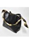 Women's Fairy Chain Accessory Soft Leather Bag Black - 2