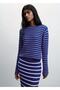 Round Neck Striped Sweater