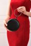 Women's Black Fabric Round Evening Dress Evening Bag - 4