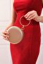 Women's Powder Fabric Round Evening Dress Evening Bag - 5