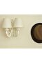Ponti Double Zamak Metal Cream Sconce - with Natural Cream Cap - 2
