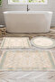 Eco Trend DJT 3-Piece Washable Non-Slip Base Bathroom Mat Set 1376 Classic Light Turquoise