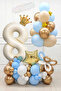 Cream Number Balloon Welcome Set King Crowned Balloon Set