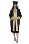 Graduation Cap Cube High School Black Gold White - 2