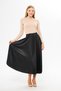 Black Leather Look Slim Pleated Skirt, Special Occasion Skirt, Pleated Skirt, Hijab Skirt, Hijab Clothing - 5