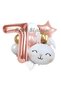 Rabbit Bunny Concept 7 Year Old Balloon Set Easter Cute Rabbit Woodland Birthday Party Balloon Bouquet