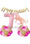 Pink Leopard 7 Years Old Balloon Set Safari Leopard Birthday Party Balloon Set Pink Panther Jungle Balloon Set