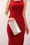 Women's Silver Plated Evening Dress, Portfolio Night Bag - 5