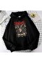 Slipknot Goat Skulls Printed Black Unisex Oversize Hooded Sweatshirt - 2