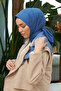 وشاح تويل سادة - نيلي - 2