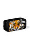 Coral High Kids Black Tiger Patterned Two Compartment Pencil Bag 22186
