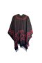 Keel Patterned Jacquard Poncho - 2