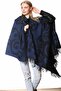 Keel Patterned Jacquard Poncho - 2