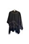 Keel Patterned Jacquard Poncho - 2
