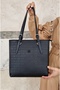 JUSTPOLO WOMEN'S BLACK LARGE SIZE 4 COMPARTMENT SHOULDER BAG TOTE BAG - 5