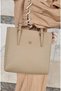 JUSTPOLO WOMEN SAND LARGE SIZE 4 COMPARTMENT SHOULDER BAG TOTE BAG