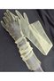 Diamond sparkling evening dress bridal gloves long yellow - 3