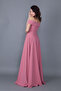 Dried Rose Maxi Length Shoulder Detailed Strappy Flared Model Dress - 6