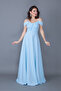 Baby Blue Maxi Length Shoulder Detail Strappy Flared Dress - 4