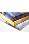 زهرة مفرغة مع أوراق فرعية ذهبية اللوحة القماشية المزخرفة الحديثة AR030228 - 6