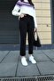 High Waist Lycra Black Boyfriend Jeans Flexible Mom Jeans