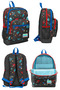 Dark Grey Red Space Pattern Four Compartment School Backpack Lunch Box Pencil Bag Set of 3 - 2