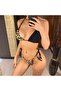 طقم بيكيني مزدوج اللون بطبعة الفهد - 3