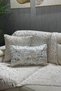 Plush Leafed Sofa Throw - Cream - Gold - 2