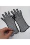 Stylish Black Ankle-Length Tulle Gloves with Self-Ruffles, Elegant and Lightweight Design - 5